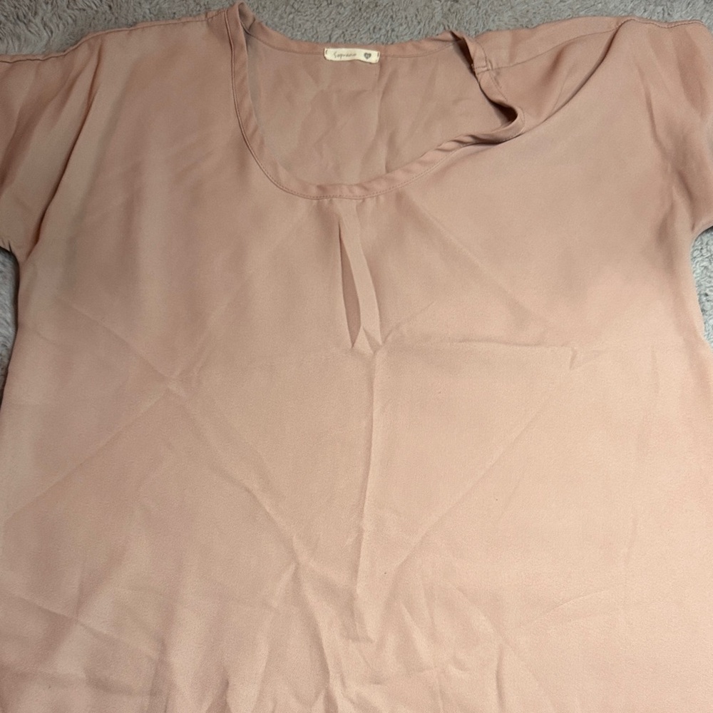 Soprano Light Pink Short Sleeve Top